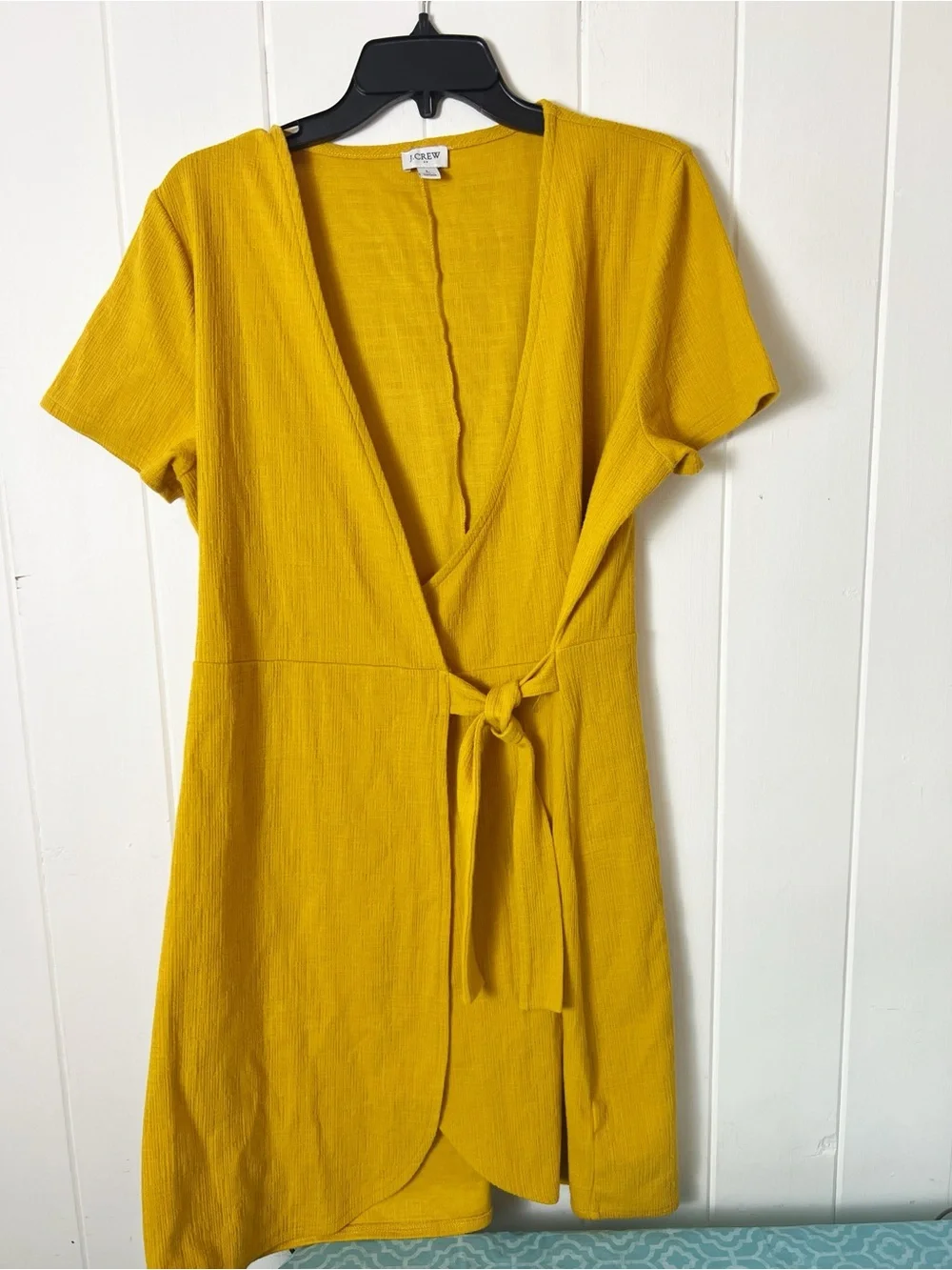 J. Crew Textured knit wrap dress